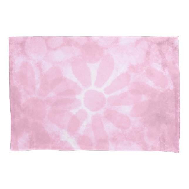 Whimsisches Abstraktes Pastell Pink Blume Kissenbezug (Vorderseite)