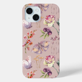 Whimsisches Aquarell-Schmetterlingsmushroom Case-Mate iPhone Hülle