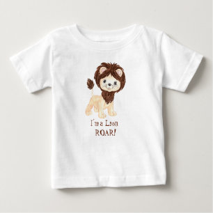 Whimsisches Aquarellion Baby T-shirt