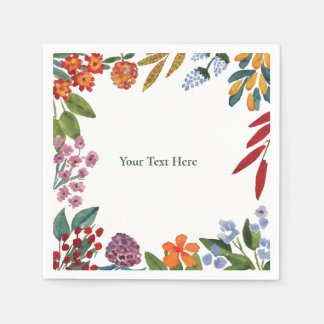 Whimsisches Aquarellpapier Napkin Serviette