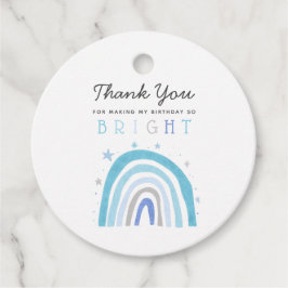 Whimsisches Blaues Regenbogen so hell Geburtstag Geschenkanhänger