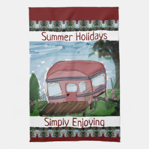 Whimsisches Camping Geschirrtuch