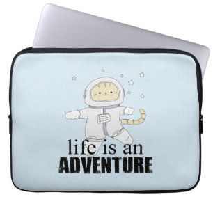 Whimsisches Cat Astronaut Life Adventure Laptopschutzhülle