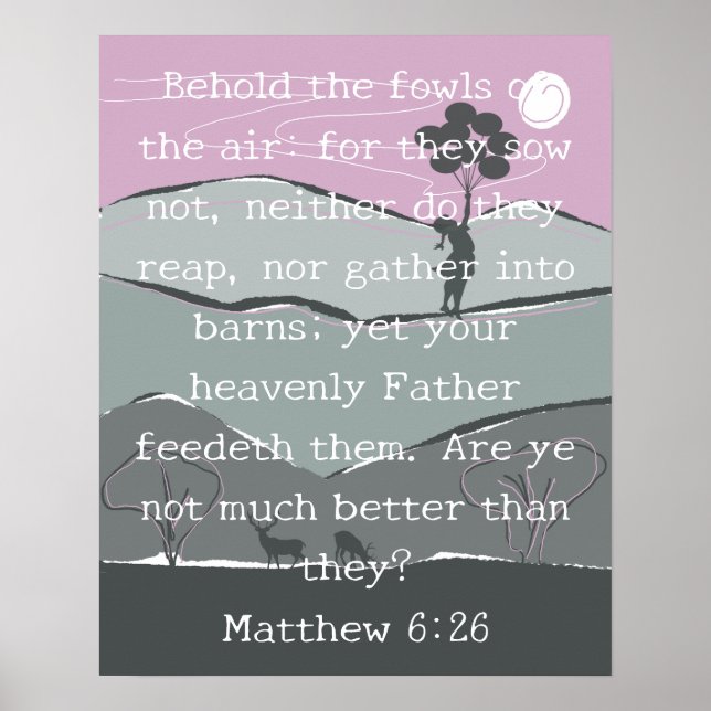 Whimsisches Christliches Bibelpreisposter Poster (Vorne)