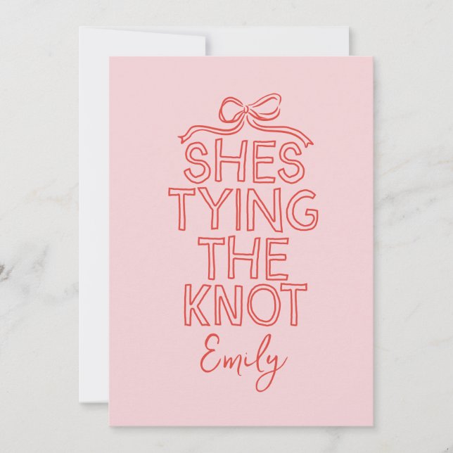 Whimsisches Coquette-Bugkon-Brautparty Einladung (Vorderseite)