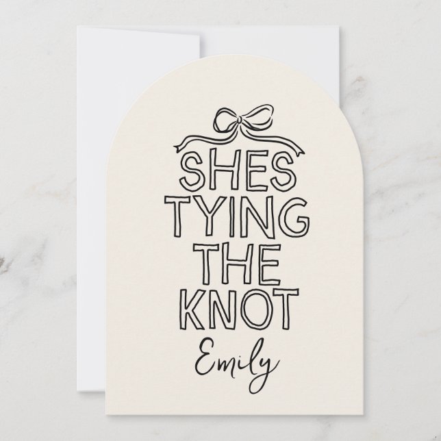 Whimsisches Coquette-Bugkon-Brautparty Einladung (Vorderseite)