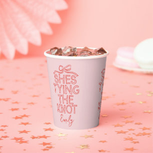 Whimsisches Coquette-Bugkon-Brautparty Pappbecher