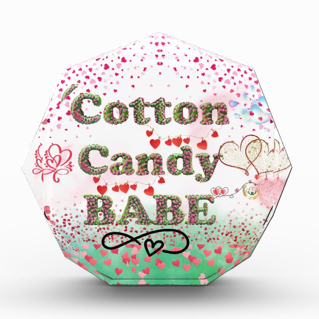 Whimsisches Cotton Candy Babe Foto & Art Block (Vorderseite)