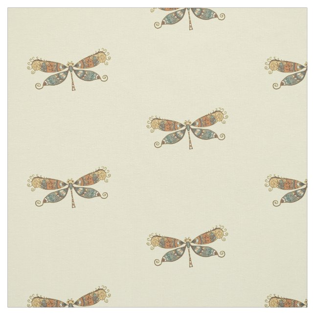 Whimsisches Dragonfly-Muster Stoff (Muster)