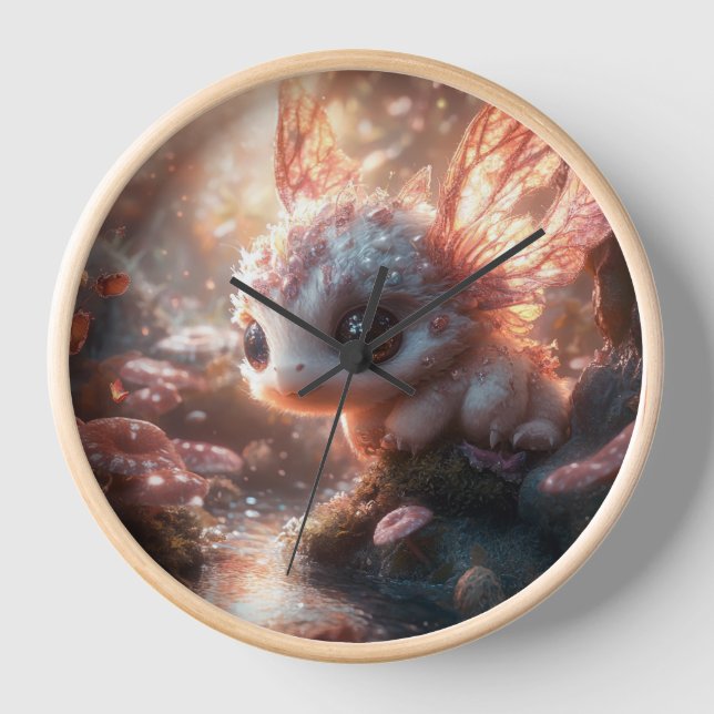 Whimsisches Fantasiewesen Uhr (Vorderseite)