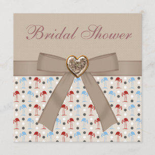 Whimsisches Flamingos-Brautparty Einladung