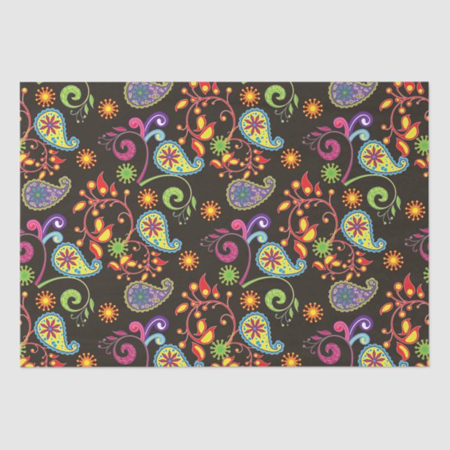 Whimsisches Floral Design Seidenpapier (Vorderseite)