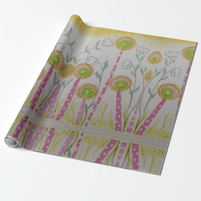Whimsisches Flower Wrapping Paper Geschenkpapier (Ungerollt)
