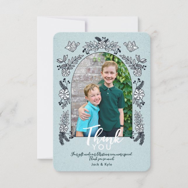 Whimsisches Foto Arch Blume Weihnachten Danke C (Vorderseite)