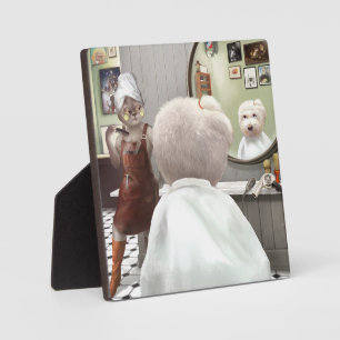 Whimsisches Friseursalon Fotoplatte