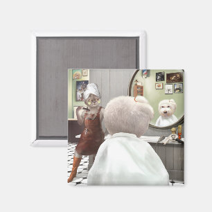 Whimsisches Friseursalon Magnet