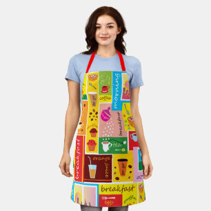Whimsisches Frühstücksmuster Schürze