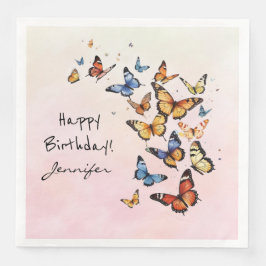 Whimsisches Geburtstagsparty Butterfly Paper Napki Serviette