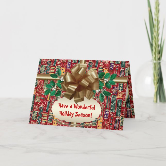 Whimsisches Geschenk Feiertagskarte (Vorderseite)