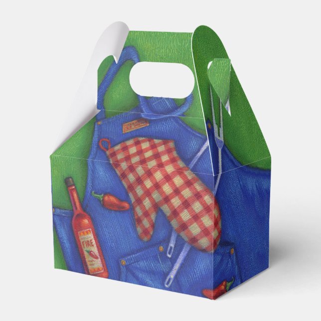 Whimsisches GRILLEN im Hinterhof Geschenkschachtel (Vorderseite)