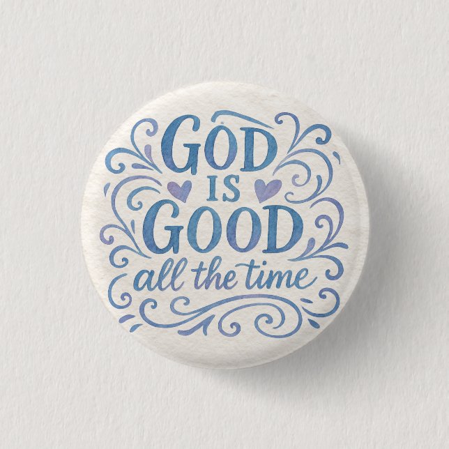 Whimsisches Gut ist gute Typografie Button (Vorderseite)