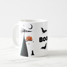 Whimsisches Halloween 'BOO' mit Spooky-Charakter