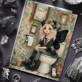 Whimsisches Halloween Fairy und Cat Decoupage Seidenpapier