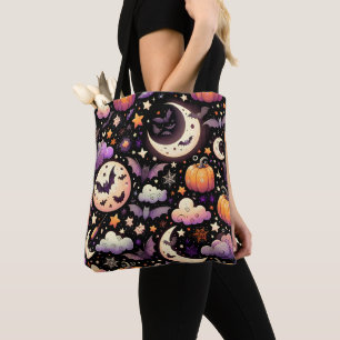 Whimsisches Halloween Night Sky Muster