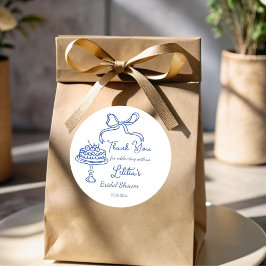 Whimsisches handgezogenes Bugbridal-Gastgeschenk Runder Aufkleber