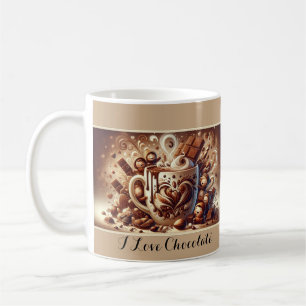 Whimsisches Heiße Schokolade Wonderland Tasse Art