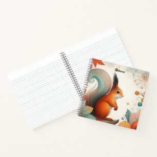 Whimsisches Herbsteichhörnchen Personalisiert Notizbuch