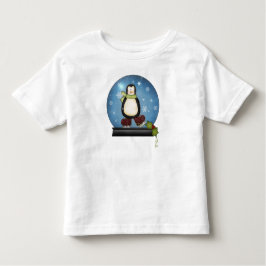 Whimsisches Ice Skaten Pinguin Snowglobe Kleinkind T-shirt