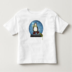Whimsisches Ice Skaten Pinguin Snowglobe Kleinkind T-shirt