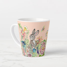 Whimsisches Kaninchen Rosa Chinoiserie Milchtasse