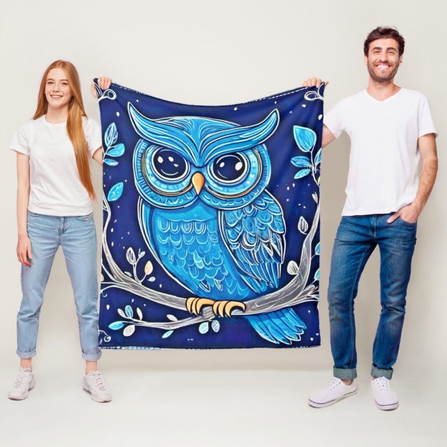 Whimsisches Kreidehuhn Fleecedecke (Beispiel)