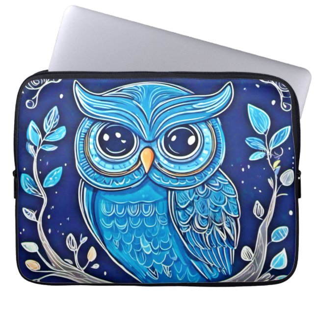 Whimsisches Kreidehuhn Laptopschutzhülle (Vorderseite)
