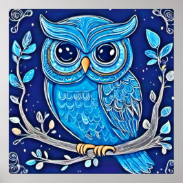 Whimsisches Kreidehuhn Poster