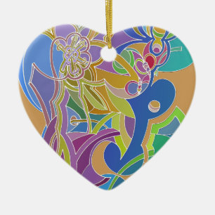 Whimsisches Kunstwerk Keramikornament