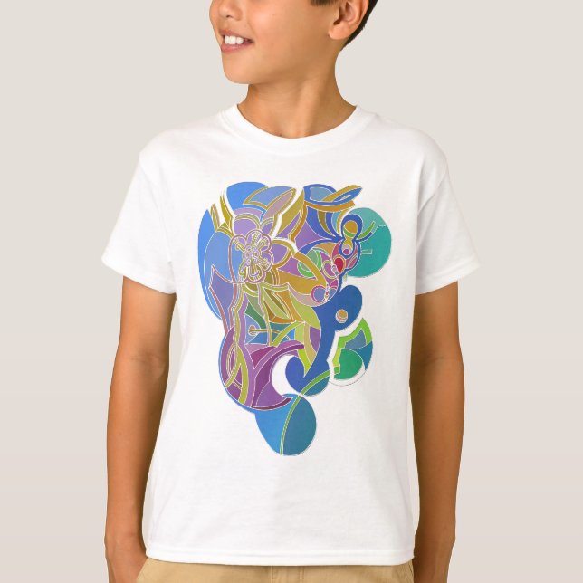 Whimsisches Kunstwerk T-Shirt (Vorderseite)