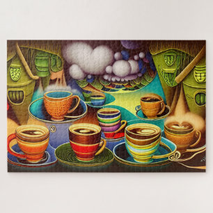 Whimsisches Land der Kaffeekuppen Puzzle