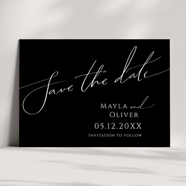 Whimsisches Minimalistisches Skript | Horizontal s Save The Date (Von Creator hochgeladen)