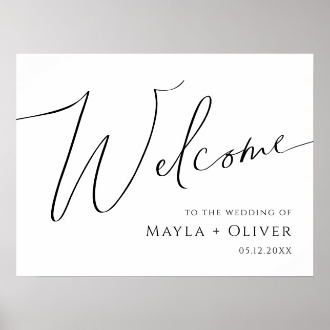 Whimsisches Minimalistisches Skript Poster (Vorne)