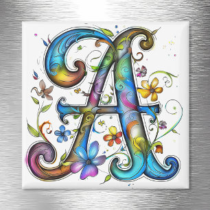 Whimsisches Monogramm A Magnet