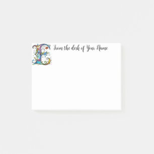 Whimsisches Monogramm E Post-it Klebezettel