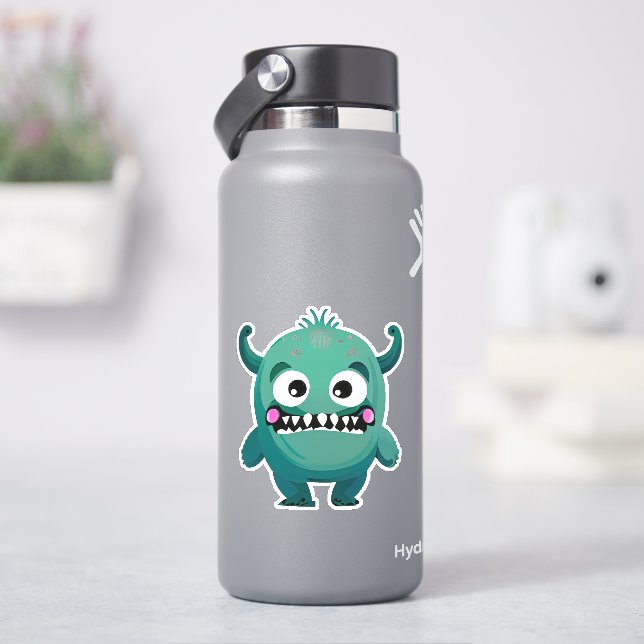 Whimsisches Monster-Aufkleber für Kinder Aufkleber (HydroFlask)