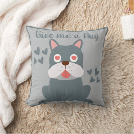 Whimsisches niedlicher Hund personalisiertes Zitat Kissen