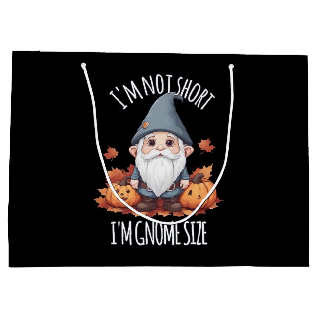 Whimsisches Niedliches Gnome im Herbst Große Geschenktüte (Rückseite)