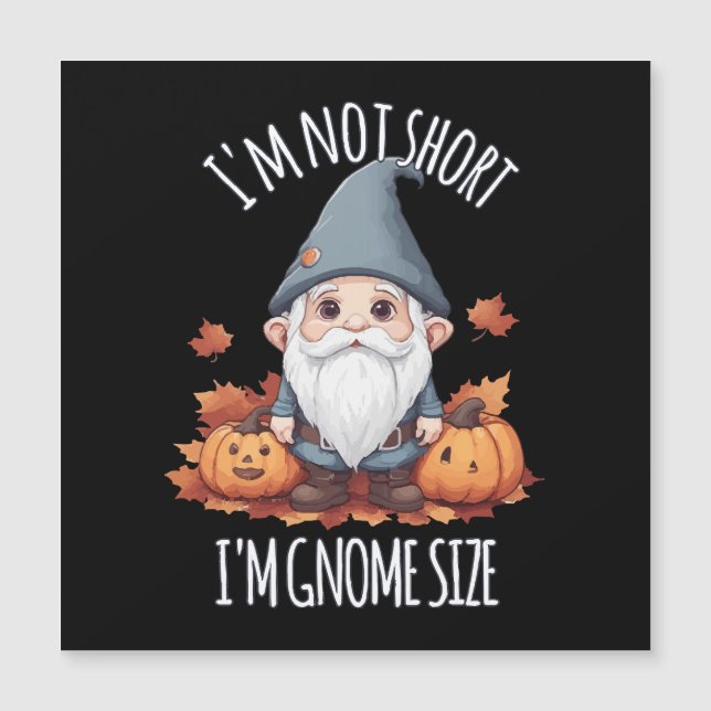 Whimsisches Niedliches Gnome im Herbst Magnetkarte (Vorderseite)