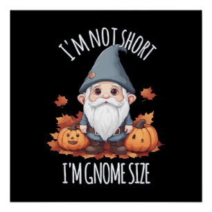 Whimsisches Niedliches Gnome im Herbst Poster