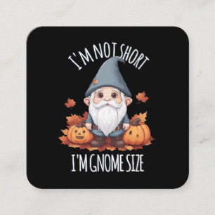 Whimsisches Niedliches Gnome im Herbst Quadratische Visitenkarte